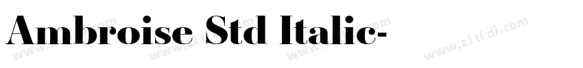 Ambroise Std Italic字体转换